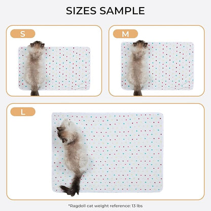 Luciphia 1 Pack 3 Blankets Super Soft Cute Dot Pattern Pet Blanket Flannel Throw for Dog Puppy Cat Medium(30x20), Brown