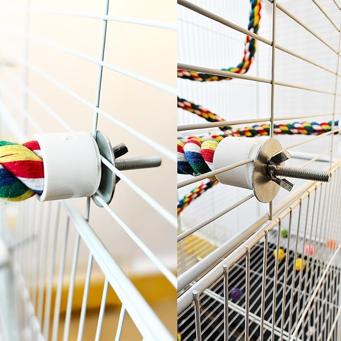 Bird Perch,Bird Rope Perch & Rope Perch,Bird perches for cage,Rope Perch for Conures,Parrots,Cockatiel,Lovebird,Budgerigar,Parakeet Rope perches for cage