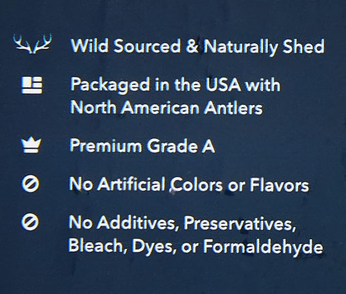 Amazon Brand – Wag Split Elk Antler, Naturally Shed, Large (Best for Dogs 30-45 lbs) (Pack of 4)