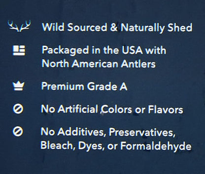 Amazon Brand  Wag Split Elk Antler, Naturally Shed, Large (Best for Dogs 30-45 lbs)