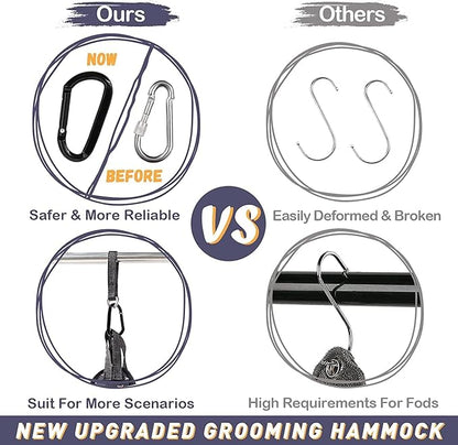 Supet Dog Grooming Hammock Harness for Cats Dogs, Relaxation Pet Grooming Hammock Restraint Dog & Small Animal Leashes Sling for Grooming Helper for Nail Trimming Clipping