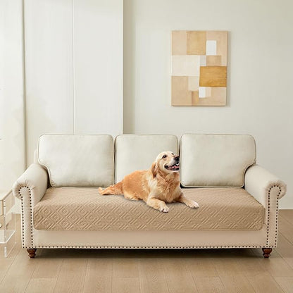 hyha Waterproof Dog Blanket, Soft Pet Bed Blankets, Waterproof Sofa Couch Cover for Dogs Washable, Reversible Pet Couch Covers for Sofa Furniture (30x90 Inch, Camel/Beige)