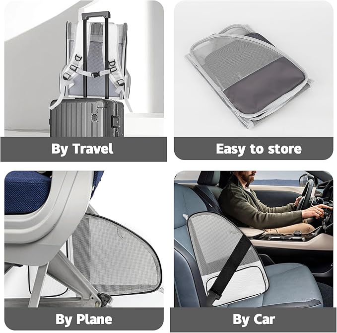 Cat Backpack Carrier,Pet Carrier Airline Approved for Small Dog Cat Puppy Kitten Bunny,Ventilated Mesh Design Animal Backpack for Hiking Camping Travel Bag (Light Grey)