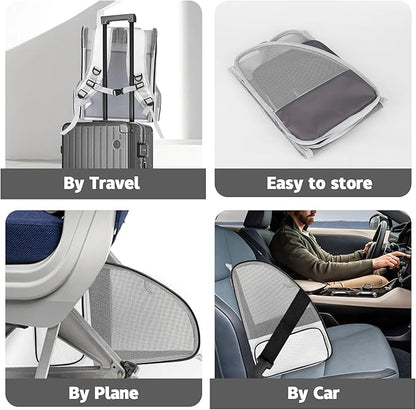 Cat Backpack Carrier,Pet Carrier Airline Approved for Small Dog Cat Puppy Kitten Bunny,Ventilated Mesh Design Animal Backpack for Hiking Camping Travel Bag (Light Grey)