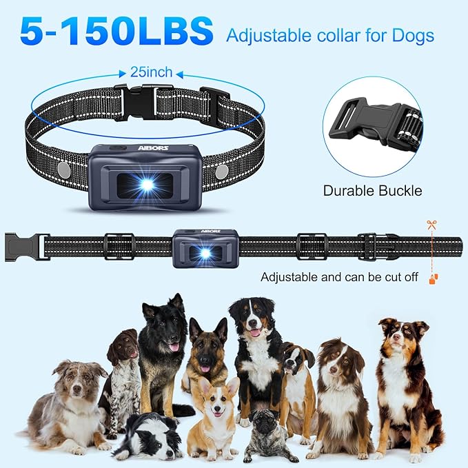 Dog Shock Collar, 4300FT Waterproof Dog Training Collar with Remote for 5-150lbs Small Medium Large Dogs, Rechargeable E Collar with Beep (1-8), Vibration(1-16), Safe Shock(1-99),Shock Collar for Dogs