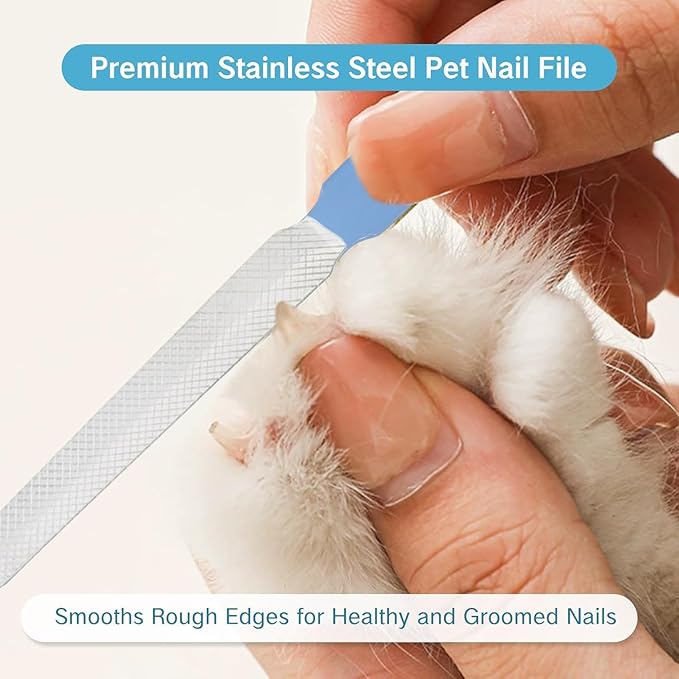 NIIIYTYB 3Pcs Dog Nail File Professional Metal Emery Boards for Dogs Cats Nail Grooming Tool for Smoothing Rough Edges Pet Filer for Large Small Breeds Puppies Toenails Safe Effective (Yellow)