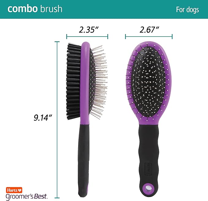 Hartz Groomer's Best Combo Dog Brush, Multi-Colored