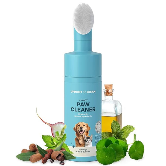 Uproot Clean Dog Paw Cleaner - No-Rinse Paw Cleaner for Dogs - Easy Dog Paw Washer with Bristle Brush - Fragrance-Free Dog Foot Washer for Home and On-the-Go - Hypoallergenic & Safe for All Dogs
