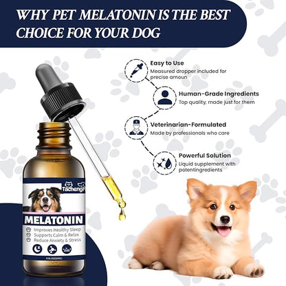 Melatonin for Dogs, Dog Calming Aid with Melatonin to Support Relaxation and Restful Sleep, Helps with Occasional Stress and Nighttime Restlessness, Gentle Daily Supplement, 1 Pack