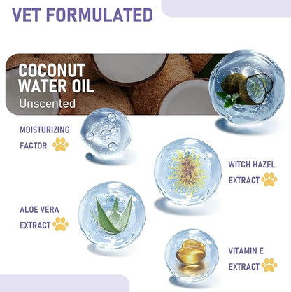 Pet Cleaning Glove Bathing Wipes for Dogs and Cats, Deodorizing No-Rinse Grooming Wipes for Paws, Body, and Butt, Perfect for Pet Dry Cleaning, Daily Care and Travel, Hypoallergenic, Unscented, 8 Pcs