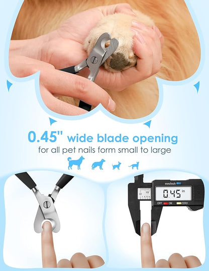 Heavy Duty Dog Nail Clippers -_uts Thick Nails Like Butter__pgraded Large Opening Professional Toenail Trimmer Razor Sharp Blade for Medium to Giant Breed (Black)