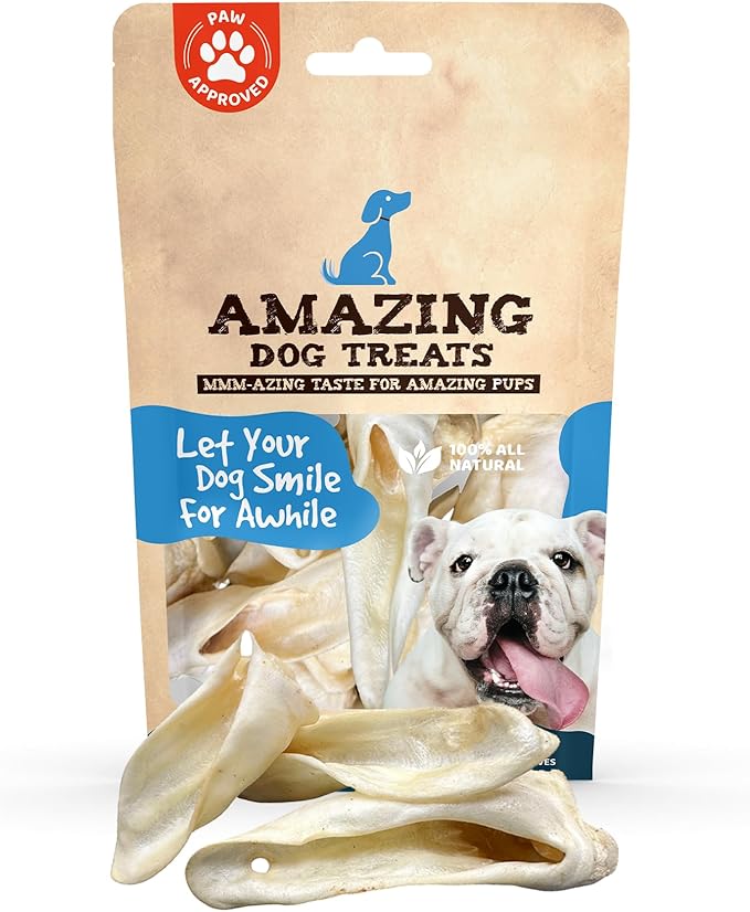 Amazing Dog Treats - Lamb Ears (50 Pcs/Pack) - Natural Dog Chews -Rawhide Alternative - No Hide Dog Bones