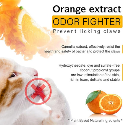 Dogs Cleaner for Paw, Pet Paw Cleaner Foam for Dogs, Dogs Paw Pad Cleaner No-Rinse Waterless Dog Shampoo Cats Feet Cleaning with Silicone Brush Easy Quickly Clean Paws for Pets