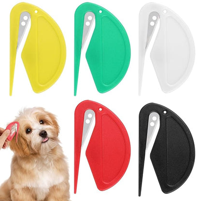 5 Pcs Pet Knotting Comb Hair Knot Remover for Dogs and Cats Pet Dematting Comb Letter Opener Pets Hair Removal Tool Grooming Tool Supplies Matted Fur Remover