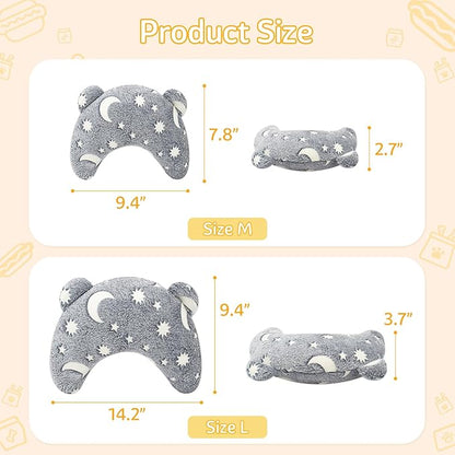 Dog Calming Pillow Dog Pillow, Soft Dog Neck Pillow Glow in The Dark Anxiety Relief U-Shaped Pet Pillow for Dogs Sleep, Pet Calming Toy Dog Bed Pillow for Joint Relief Sleeping Improve