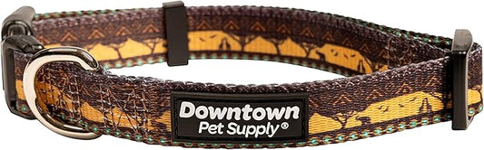 Downtown Pet Supply - Best, Cute & Fancy Dog Collar - Lightweight Adjustable Dog Collar with Quick Buckle & D-Ring - Hand Wash Safe - Sahara - S - Small Dog Collar