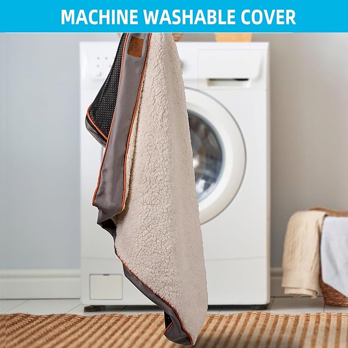 Jumbo Dog Bed Extra Large Waterproof Dog Bed, Big Orthopedic Dog Beds with Removable Washable Cover for Extra Large Dogs, Pet Bed Mat Egg-Crate Foam, 3XL(47"X29"X4"), Light Grey