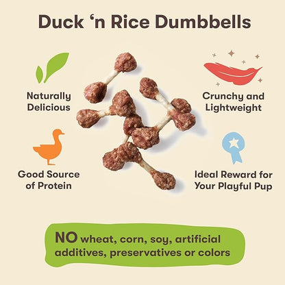 Pet 'n Shape Duck 'n Rice Dumbbells Dog Treats - 1 Pound