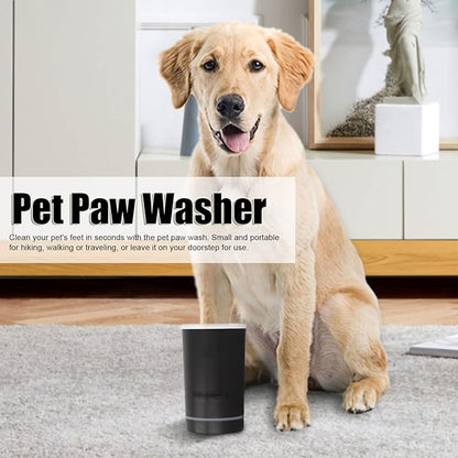 Dpofirs Pet Washer, Automatic USB Rechargeable Soft Brushes Portable Dog Foot Cleaner for Small Medium Dogs