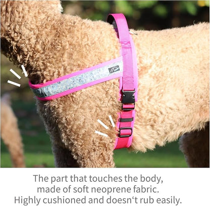 _akusan New Just Fit Dog Harness Dragon - Reflective, Paisley, Stress-Free, Japanese Made,one-Touch Buckles,Easily Put on,(Red_Black, 4)