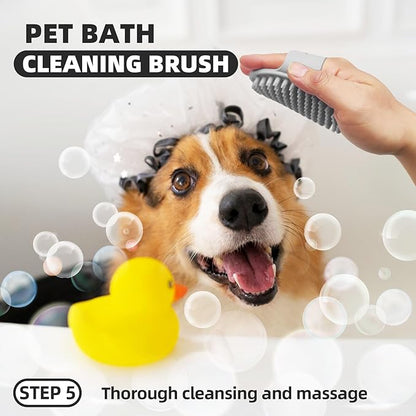 Dog Brush for Shedding, 7 PCS Dog Grooming Brush Kit, Undercoat Rake, Slicker Brush, Deshedding Comb, Bath Brush, Nail Clipper for Long & Short Haired Dogs & Cats, Black
