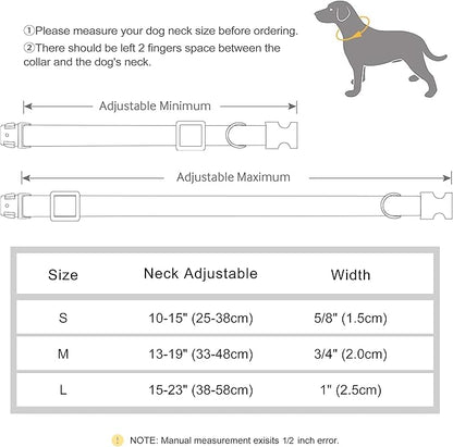 Didog Soft Padded Leather Dog Collars for Small Dogs, Classic Heavy Duty Dog Collar with Quick Release Metal Buckle, Adjustable Small Dog Collar Leather,Black,S