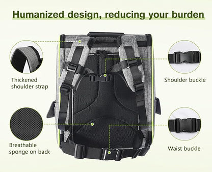 Pecute Cat Carrier Backpacks, Expandable Cat Backpack with Breathable Mesh, Pet Carrier Backpack for Cats Small Dogs Puppies Up to 17 Lbs, Dog Carrier Backpack Great for Travel Hiking Camping Outdoor