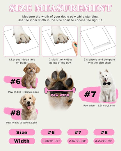 Dog Boots for Hot Pavement & Snow, Waterproof Non-Slip Dog Shoes with Reflective Straps, Adjustable Pet Booties for Small to Large Dogs, Outdoor Paw Protection, 4Pcs