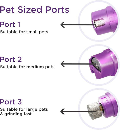 Hertzko Pet Nail Grooming Kit for Dogs and Cats - Electric Dog Nail Grinder with LED Upgrade - Pet Trimmers and Clippers - Cordless and Portable Trimmer and Clipper, 2 Grinder Bits, USB Wire