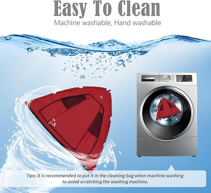 Cat and Dog Waterproof Tent House - Indoor/Outdoor Cave Nest Bed for Small Pets, Washable (Red, Extra Large)