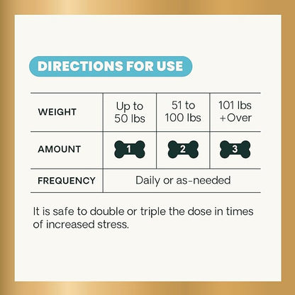 VetriScience Calm & Confident Calming Chews for Dogs, Supplement for Stress Support, Thunderstorms, Fireworks, & Travel, Bacon, Soft Chews, 120 Count - New Look