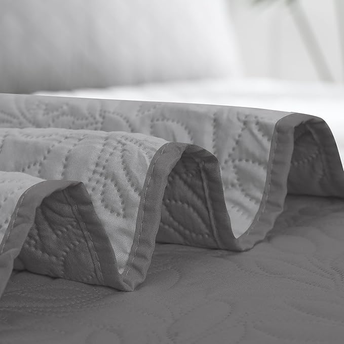 Easy-Going Waterproof Dog Bed Cover Reversible Leak Proof Pet Blanket Replacement Mat for Furniture Washable Couch Cover Sofa Cover for Dogs Cat(30x70 Inch, Gray/Light Gray)