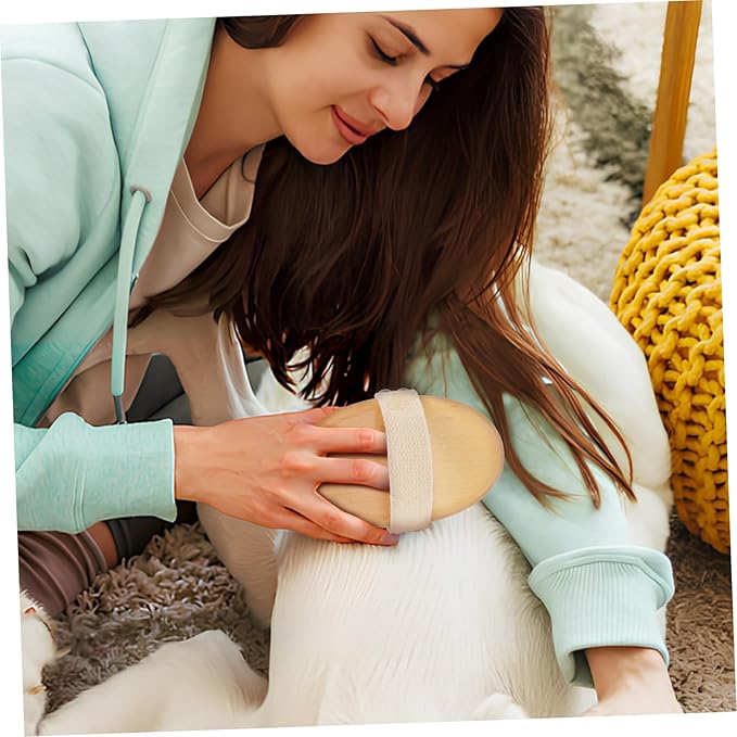 SUPVOX Short Hair Dog Brush - Pets Palm Brush with Bristles,Soft Bristle Pet Brush for Daily Grooming Cats Dogs