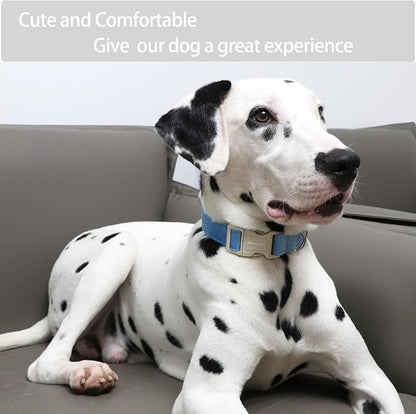 ARING PET Dog Collar-Adjustable Cotton Small Dog Collars, Lightweight Comfortable Blue Pet Collars with Quick Release Buckle for Small Medium Large Dog