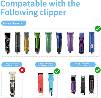 3 Pcs Size 4FC Detachable Dog Grooming Blades, Compatible with Andis, Oster A5, Wahl KM10 Series Clippers, Cut Length 9.5mm, Silver(4FC 9.5mm, 3Pcs)