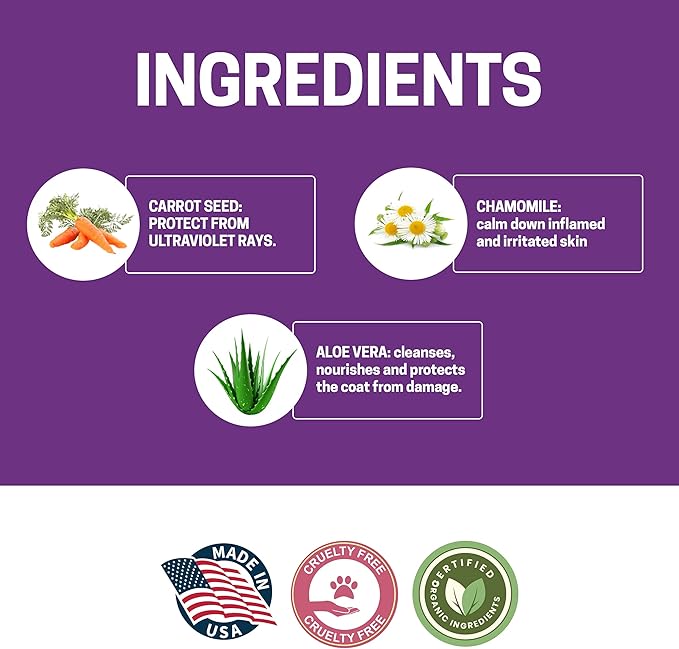 Natural Shampoo for Puppy |Formulated for The Most Sensitive Skin | 100% Natural Ingredients | Protects Your Puppy's Skin | Made in The USA | 16fl oz 473 ml.