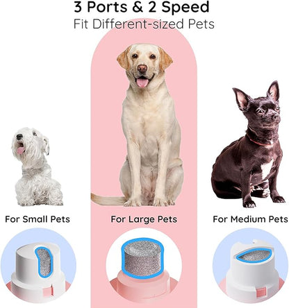 Bonve Pet Nail Grinder for Dogs - Upgraded Dog Nail Trimmers Super Quiet, 2 Speeds, Rechargeable, 2 Grinding Wheels for Small Large Dogs & Cats (Pink)