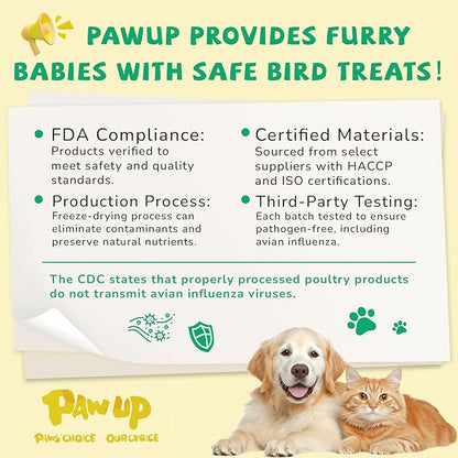 Freeze Dried Duck Treats for Cats Dogs, Freeze-Dried Raw Food Topper, High Protein, Gluten&Grain Free, Rawhide Free, 3.8 oz