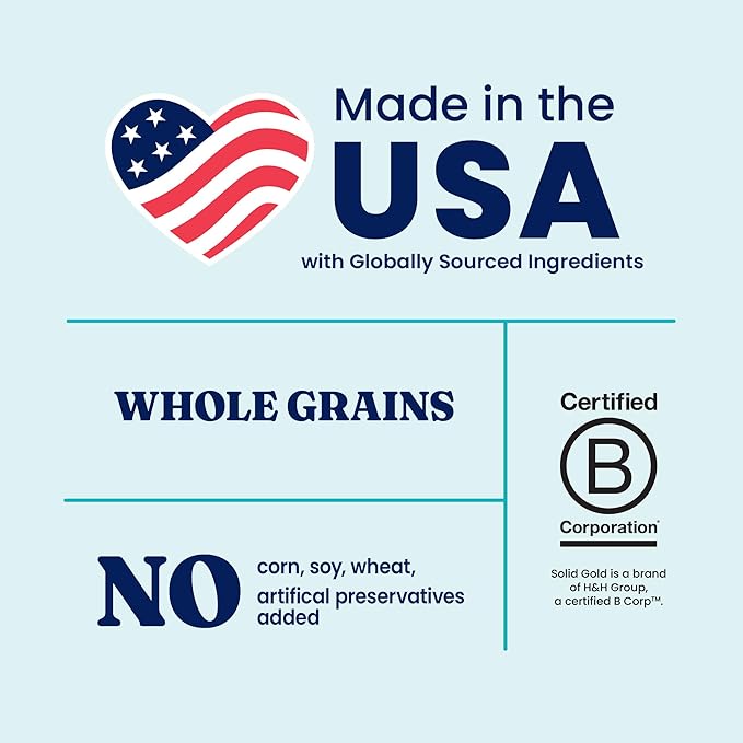 Solid Gold Toy & Small Breed Dog Food Dry Small Bites  Real Bison & Healthy Whole Grain Dogfood  Potato Free, High Fiber Healthy Dog Kibble w/Probiotics for Gut Health  NutrientBoost  3.75 lb