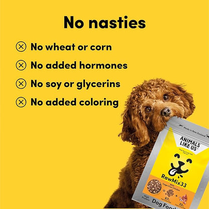 RawMix33 Premium Freeze-Dried Raw Cage-Free Chicken Recipe Dog Food, Protein Rich, Includes Kibble, Non-GMO, No Wheat or Corn, 2.2 lbs