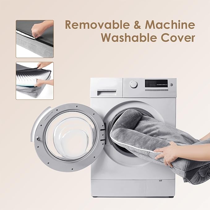 EHEYCIGA Orthopedic Dog Bed for Small Dogs, Waterproof Memory Foam Small Dog Beds with Sides, Non-Slip Bottom and Egg-Crate Foam Medium Dog Couch Bed with Washable Removable Cover, Grey