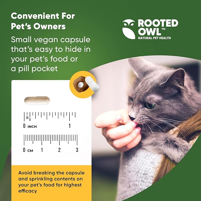 Rooted Owl Metabolism Support - L-Carnitine Supplement for Dogs and Cats to Support Healthy Weight - Dog and Cat Supplement - 60/ct