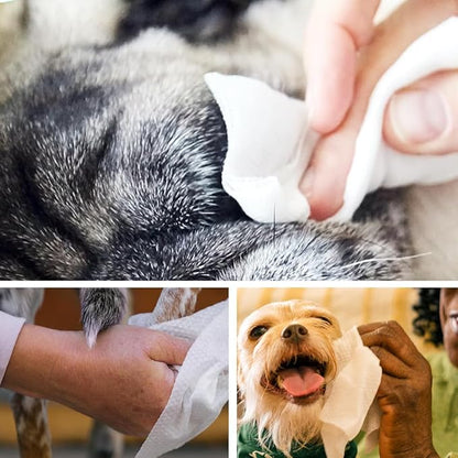 Pet Grooming Wipes for Dogs and Cats 80ct Hypoallergenic Dog Wipes Cleaning Deodorizing for Paws, Body and Butt