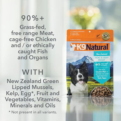 K9 Natural - Grain Free Freeze Dried Dog Food Topper - Lamb, 5oz