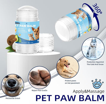 Dog Paw Care Kit,No-Rinse Paw Cleaner for Dogs & Cats,Dog Paw Balm for Heals -Repairs Dry Cracked Paws & Nose with 1 Pet Cleaning Towels,Natural Dog Paw Protector for Pet Foot Washer Care