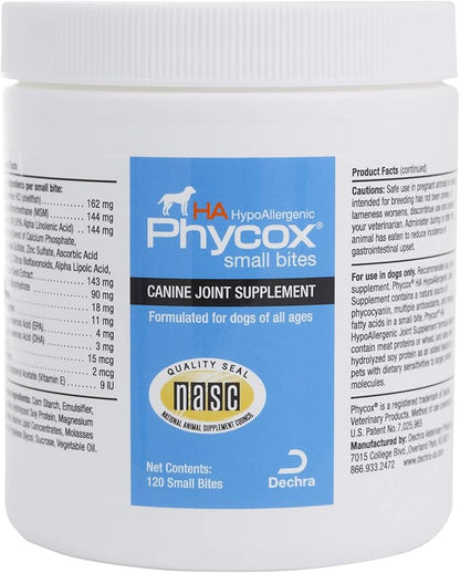HA Hypoallergenic Small Bites Joint Supplement for Dogs, 120ct