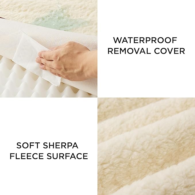 Bedsure Large Dog Bed for Large Dogs - Christmas Dog Bed, Orthopedic Waterproof Dog Beds with Removable Washable Cover