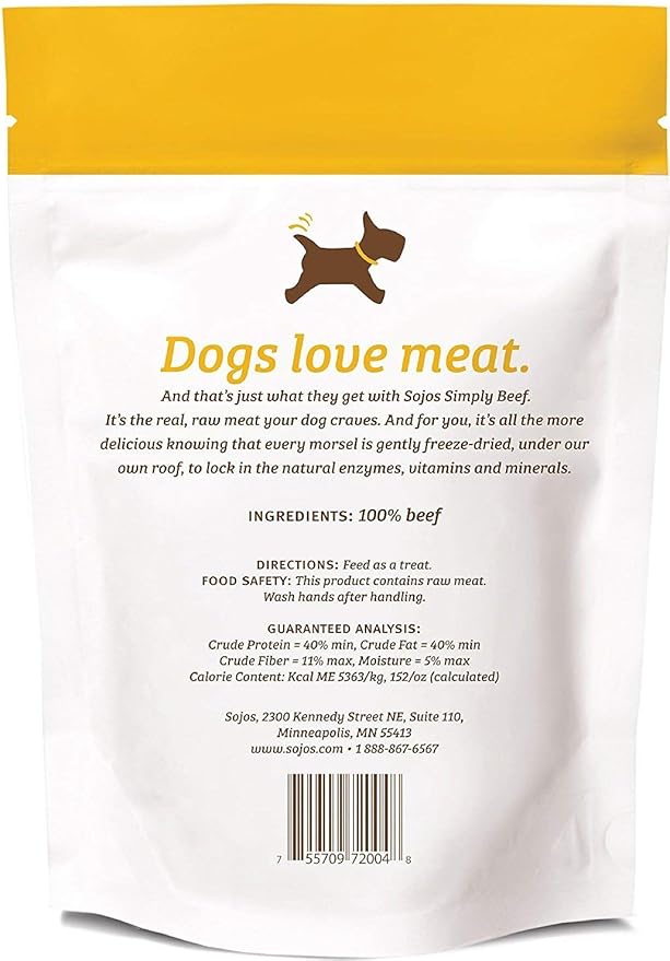 Sojos Sojos Simply Beef Dog Treats, Pack of 2