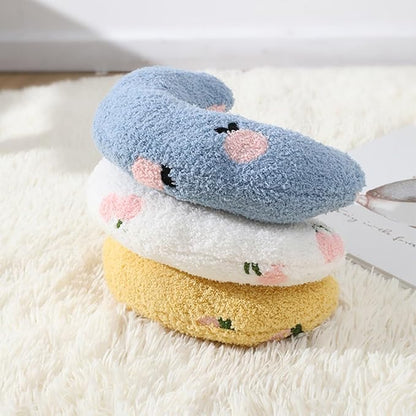 Little Pillow for Cats Puppies Ultra Soft Fluffy Pet Calming Toy Half Donut Cuddler for Joint Relief Sleeping Improve Machine Washable-Yellow