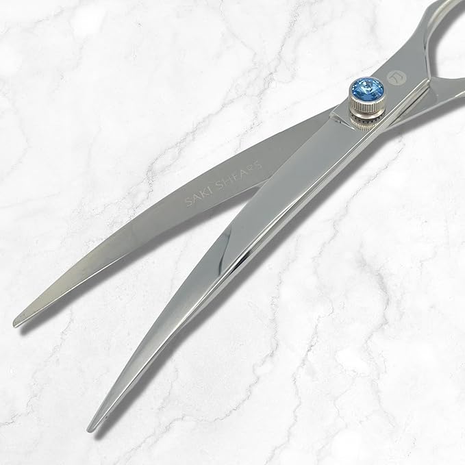 7.5" Saki Shears Dog/Pet Curved Grooming Scissors/Shears - Pet Hair Trimming Scissors - Shiba (7.5 Inch Curved)